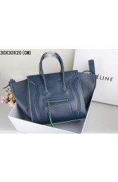 Cheap 2015 Celine classic original leather 3341-1 dark blue&green HV10188sJ42