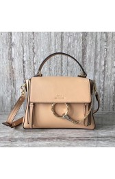 Chloe Faye Tote Bag Calfskin Leather 03375 apricot HV02507Pf97