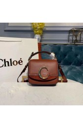 Chloe Original Calfskin Leather Top Handle Small Bag 3S030 Brown HV09323Yo25