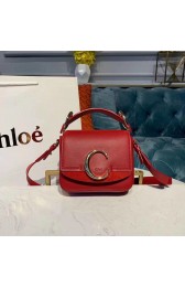 Chloe Original Calfskin Leather Top Handle Small Bag 3S030 Red HV11629vK93