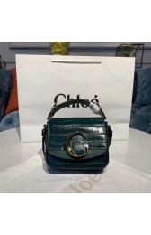 Chloe Original Crocodile skin Leather Top Handle Small Bag 3S030 green HV09639yx89