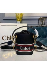 Chloe Roy Mini Smooth Leather Bucket Bag 3S508 Black HV06368VI95