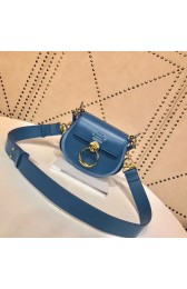 CHLOE Tess Small leather shoulder bag 3E153 blue HV07758zS17