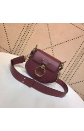 CHLOE Tess Small leather shoulder bag 3E153 Plum purple HV00483CD62