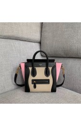 Designer Replica CELINE NANO LUGGAGE BAG IN LAMINATED LAMBSKIN 189243-5 HV11441CF36