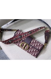 Dior 30 MONTAIGNE EMBROIDERED CANVAS Clutch bag M9206 burgundy HV07756dw37