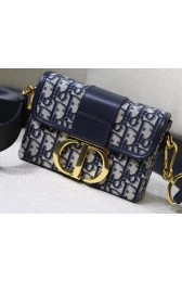 Dior 30 MONTAIGNE JACQUARD CANVAS BOX BAG M928 blue HV00885DS71