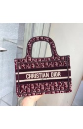 DIOR BOOK TOTE Burgundy Dior Oblique Embroidered Velvet M1286Z HV04318Zf62