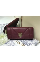 DIOR CLUTCH gold-tone metal C1040A Bordeaux HV08450CI68