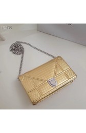 Dior DIORAMA leather Chain bag S0328 gold HV01770TP23