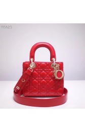 Dior lucky badges Original sheepskin Tote Bag A88035 red HV01296XW58