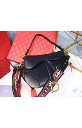 Dior MINI SADDLE BAG IN BLACK CALFSKIN M0447 HV07613oK58