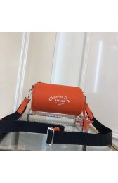 Dior Original GRAINED CALFSKIN ROLLER POUCH WITH ATELIER PRINT 1ATPO061 orange HV05148Gh26