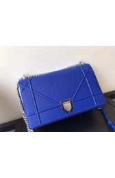 DIORAMA FLAP BAG IN BLUE GRAINED CALFSKIN WITH LARGE CANNAGE DESIGN M0422 HV08247uU16