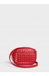 Fake CELINE CROSS BODY SMALL C CHARM BAG IN QUILTED CALFSKIN 188363 RED HV08206qZ31