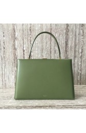 Fake CELINE MEDIUM CLASP HANDBAG IN BOX CALFSKIN WITH PATINA 180923 green HV10392xR88