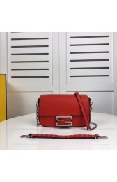 Fake Cheap Fendi BAGUETTE leather bag F2467 red HV03224Kt89