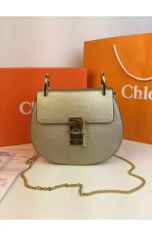 Fake Chloe Drew Shoulder Bags Calfskin Leather 2709 Gold&Orange HV02895RY48