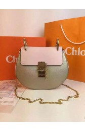 Fake Chloe Drew Shoulder Bags Calfskin Leather 2709 Gold&Pink HV11788Sq37