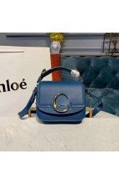 Fake Chloe Original Calfskin Leather Top Handle Small Bag 3S030 Blue HV03794tu77