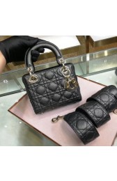 Fake Dior MINI LADY DIOR CALFSKIN BAG M0573 black HV10729tu77