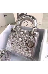 Fake Dior Original Sheepskin Leather tote Bag M673 Silver HV11459tu77