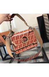 Fake Fendi KAN I LOGO Handbag medium 8BT284 red HV07914kw88