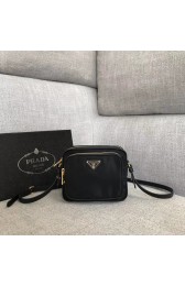 Fake Prada Nylon Shoulder Bag 82022 black HV04880EQ38