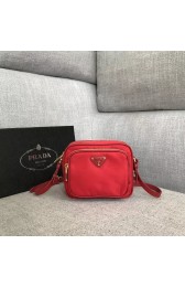 Fake Prada Nylon Shoulder Bag 82022 red HV06009Iw51