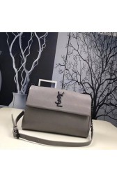 Fake Saint Laurent Classic Monogramme Caviar Leather Shoulder Bag 1802 grey HV08021xE84