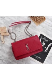 Fake SAINT LAURENT Jamie monogram leather shoulder bag A2833 red HV05948Sq37