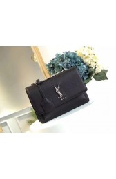 Fake Yves Saint Laurent Original Leatehr Shoulder Bag 8005 black HV02439kw88
