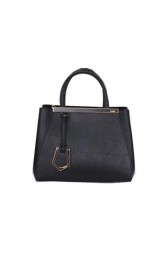 Fendi 2Jours Saffiiano Leather Tote Bag 8BM2601 Black HV06293uZ84