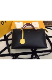 Fendi BY THE WAY Bag Calfskin Leather 55208 Black&Yellow HV01493nQ90