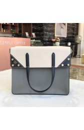 FENDI FLIP REGULAR Multicolor leather and suede bag 8BT302A grey&white HV06581jo45