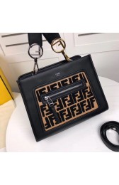 Fendi KAN I F leather bag 8DH844 black HV05055TP23