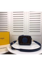 Fendi MINI CAMERA CASE Multicolor canvas bag 8BF097 blue HV00906np57