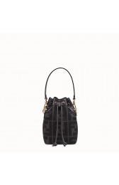 FENDI MON TRESOR Mini bag in black canvas 8BS010 HV10895TP23