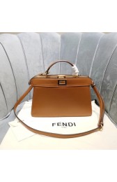 Fendi PEEKABOO ISEEU EAST-WEST leather bag 8BN323A brown HV00447lq41