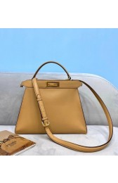 Fendi PEEKABOO ISEEU MEDIUM leather bag 70193 apricot HV00074dV68