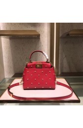 Fendi PEEKABOO XS red leather mini-bag 8BN309A HV02077iv85