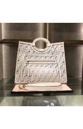 Fendi RUNAWAY PU tote bag 8BH360A white HV03512Xw85