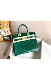 Hermes Birkin Bag Original Leather crocodile HBK35 green HV06767ER88