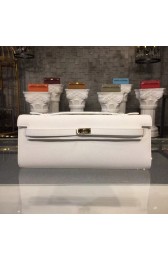 Hermes Kelly Clutch Epsom calfskin H0588 white HV08123zS17