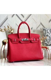 Hermes original Epsom Leather HB35O red&silver Metal HV05497fo19