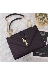 High Imitation Saint Laurent Classic Monogramme Caviar Leather Flap Bag 26588 black HV04286bg96