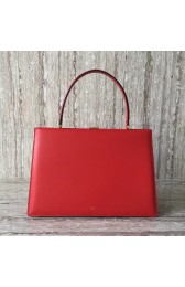 High Quality CELINE MEDIUM CLASP HANDBAG IN BOX CALFSKIN WITH PATINA 180923 RED HV08281BH97