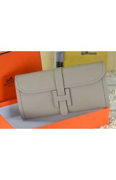 High Quality Imitation 2015 hermes jige elan long clutch bag epsom leather gray 509058 HV08890wn47