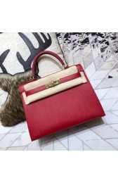 High Quality Replica Hermes original Kelly Epsom Leather KL32 red HV00148aR54