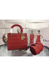 Hot Replica Dior CANNAGE Original Calfskin Leather Tote Bag 3892 red HV01883wR89